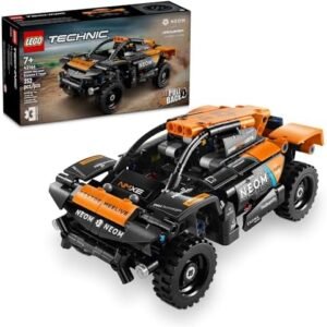 LEGO Technic NEOM McLaren Extreme E Race Car, Off-Road Pull Back Car Toy for Action Vehicle Role Play, Cool Toy for 7 Year Olds, McLaren Car Toy Gift Idea for Boys, Girls and Kids, 42166