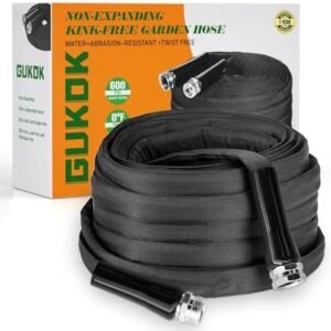 Non-Expanding Garden Hose, Ultra Lightweight, Abrasion Resistant, Flexible, Durable, Kink-Free Garden Hose, RV, Marine and Camper Hose, 50-Feet