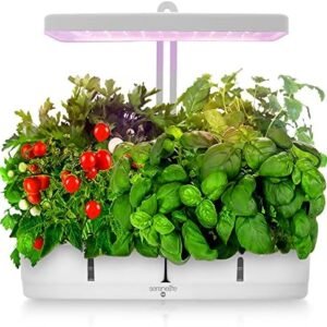 SereneLife 8 Pods Hydroponic Herb Garden, White