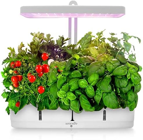 SereneLife 8 Pods Hydroponic Herb Garden, White