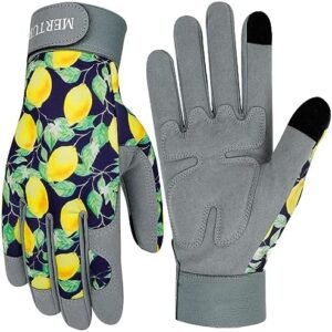 Gardening Gloves for Women Tough Leather Thorn Proof Gardening Gloves Work Gloves for Women