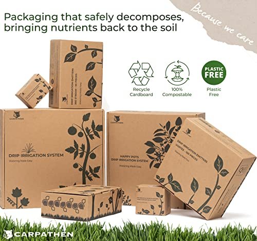 CARPATHEN 100 Drip Irrigation Emitters Vortex - Drip Irrigation Parts for Garden Drip Irrigation System - ¼" Irrigation Tubing Compatible - 360° Adjustable Fan Sprayer for Raised Beds, Potted Plants - Image 8