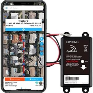 Optimus GB100M GPS Tracker for Vehicles - Easy Installation on Car's Battery - Low Cost Subscription Plan Options