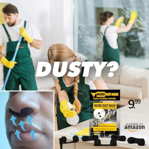 Dust Mask for Nose - Nose Filter Dust Blocker, Disposable Breathable Woodworking, Lawn Mowing, Construction - Image 9