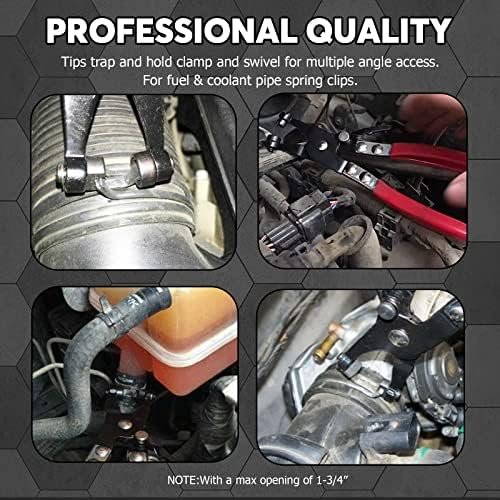 Swpeet 121Pcs 7-22mm Spring Band Hose Clamps with Swivel Flat Band Fuel Hose Clamp Plier Assortment Kit, Silicone Vacuum Hose Action Pipe Clamp Low Pressure Air Clip Clamp for Hose Clamps - Image 5