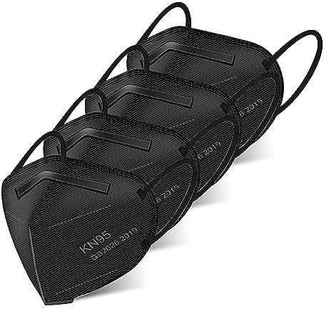 KN95 Face Masks Black Breathable Safety Respirator Cup Dust Disposable KN95 Mask For Adult