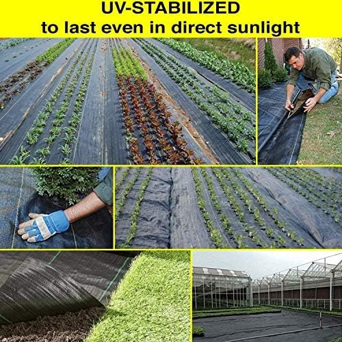 Woven Landscape Fabric – 4Ft x 100Ft, 140GSM Weed Barrier Cloth, Heavy Duty Garden Weed Barrier Fabric Roll, Landscaping Fabric Weed Control W/WeedStop Technology,Commercial Weed Block (Black) - Image 4