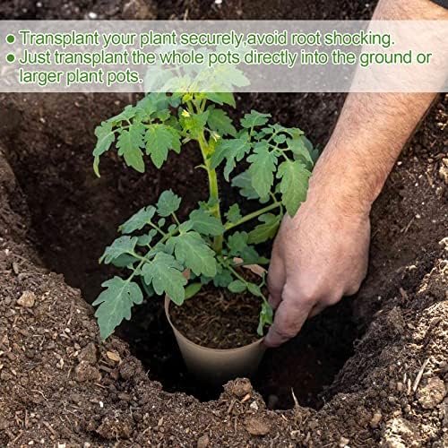 100PCS Peat Pots, 3.15Inch Seed Starting Pots with Drainage Holes Round Nursery Pot, Garden Germination Nursery Pot Bonus 20 Plant Labels - Image 5