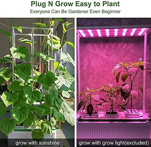 Smart Hydroponic Growing System,7L Indoor Hydroponic Garden Kit for Herb,Zucchini,Tomato,Pepper,Unique Gardening Christmas Gifts for Wife,Husband,Dad (60inch Trellis Without Growlight) - Image 7