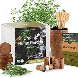 Organic Herb Garden Kit Indoor - Certified Organic & Made in USA | Herb Plants for Women and Men, Indoor Herb Garden Starter Kit, Herb Growing Kit Indoor, Plant Growing Kit, Herb Starter Kit Plant Kit
