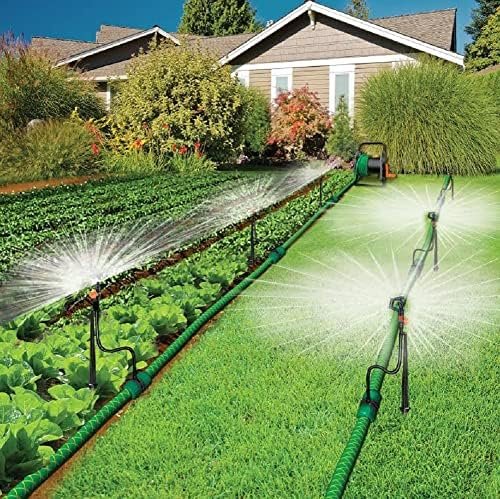 Lily's Home Above Ground Sprinkler System. DIY Irrigation System for Raised Garden Bed, Grass, Shrubs, Flowers, Vegetables. 6 Micro Sprinklers Set Connecting Directly to Your Garden Hose - Image 2