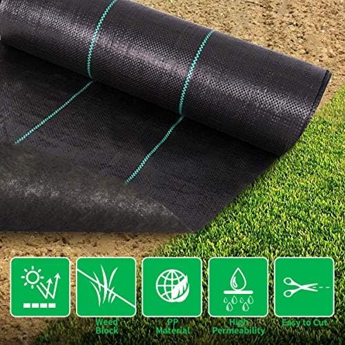 Premium 4oz Pro Garden Weed Barrier Landscape Fabric 3ft x 300ft, Heavy-Duty Weed Block Gardening Mat,Weeds Control for Flower Bed,Pavers,Garden Stakes or Any Heavy Duty Outdoor Project - Image 3