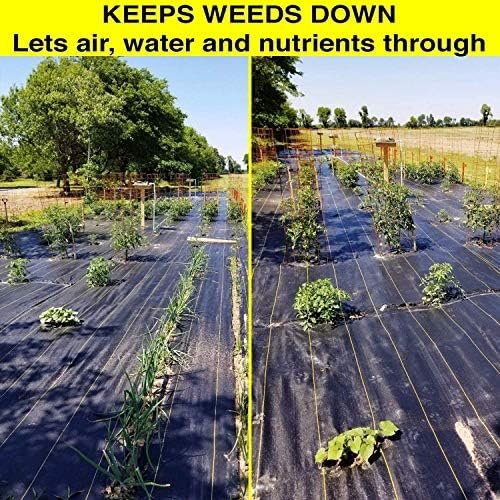 Woven Landscape Fabric – 4Ft x 100Ft, 140GSM Weed Barrier Cloth, Heavy Duty Garden Weed Barrier Fabric Roll, Landscaping Fabric Weed Control W/WeedStop Technology,Commercial Weed Block (Black) - Image 5