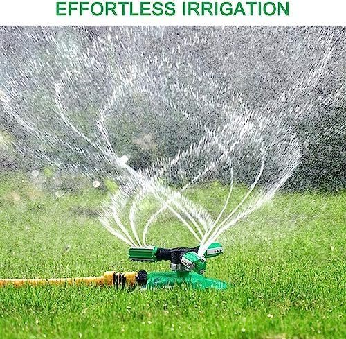 Lawn Sprinkler, Automatic Garden Water Sprinkler, Upgrade 360 Degree Rotation Irrigation System, Large Area Coverage, Sprinkler for Yard, Lawn, Kids and Garden-2 Pack(Light Green)… - Image 2