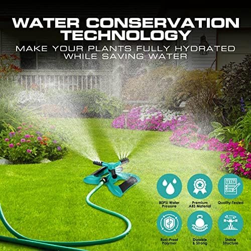 Joeys Sprinkler for Yard, Rotating Garden Sprinkler for Large Area Coverage, Lawn and Yard Sprinklers (Green) - Image 6