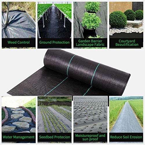 Premium 4oz Pro Garden Weed Barrier Landscape Fabric 3ft x 300ft, Heavy-Duty Weed Block Gardening Mat,Weeds Control for Flower Bed,Pavers,Garden Stakes or Any Heavy Duty Outdoor Project - Image 7