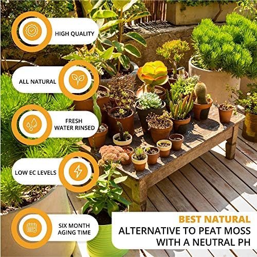 Organic Coco Coir Brick, Natural Seed Starter with Low EC and pH Balance, Enhance Root Growth in Herbs, Flowers, and House Plants, Organic with High Expansion - by Vivlly (10, Pounds) - Image 3