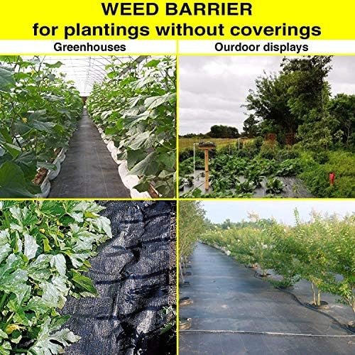 Woven Landscape Fabric – 4Ft x 100Ft, 140GSM Weed Barrier Cloth, Heavy Duty Garden Weed Barrier Fabric Roll, Landscaping Fabric Weed Control W/WeedStop Technology,Commercial Weed Block (Black) - Image 3