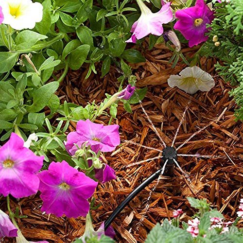 Adjustable Irrigation Drippers,Adjustable 360 Degree Water Flow Drip Irrigation System Drip Emitters for 4/7mm Tube PE Pipe for Flower beds, Vegetable Gardens, Herbs Gardens 50PCS - Image 6