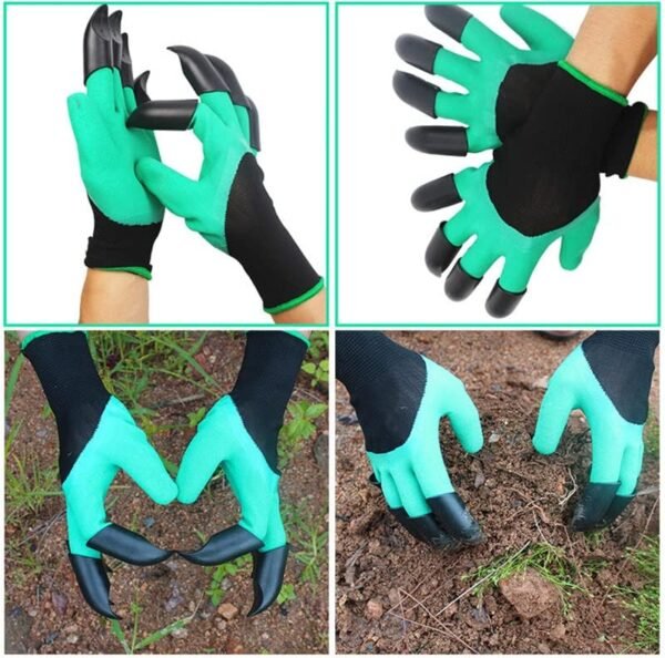 Garden Gloves With ABS Plastic Claws, Gardening Digging Planting Durable Waterproof Work Glove, Outdoor Rubber Gloves - Image 6