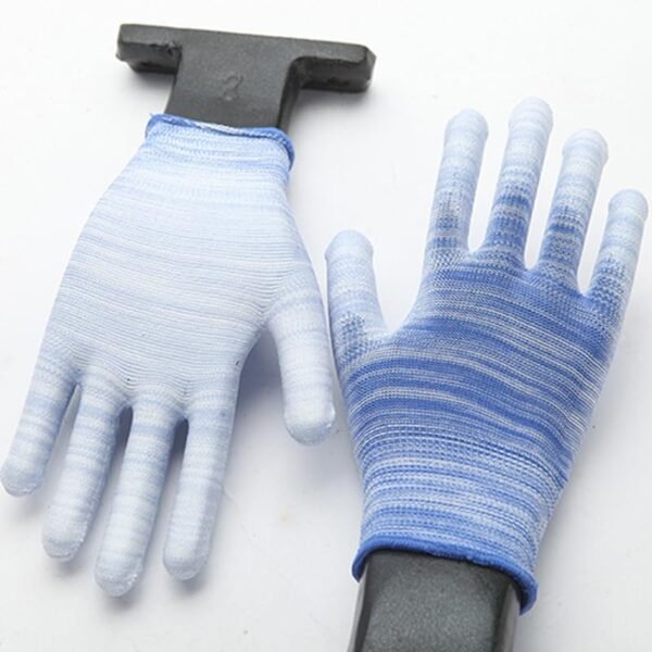 6 Pairs Colorful Gardening Gloves For Women And Men Coated Finger Gloves PU Nylon Garden Gloves Outdoor Protective Work Gloves for Winter, (Color Random) - Image 6