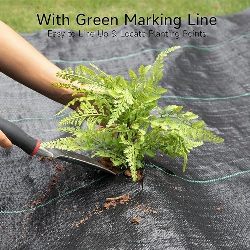 3.5oz 3ft x 250ft Weed Barrier Landscape Fabric Dual Layer Heavy-Duty Landscape Fabric for Garden,Greenhouse,Pathway Orchard Weed Control,Easy to Set up - Image 3