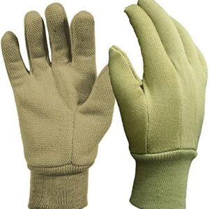 77257-26, Medium Cotton Jersey Garden Gloves, Olive with Mini Dots, Color