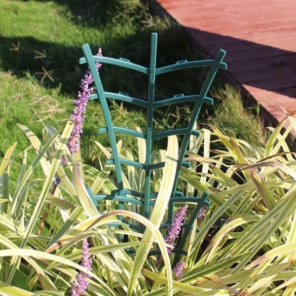 Mini Garden Trellis for Indoor and Outdoor Climbing Plants - Stackable Plant Trellis - Plastic Potted Plant Support (8, Straight line Shape) - Image 3