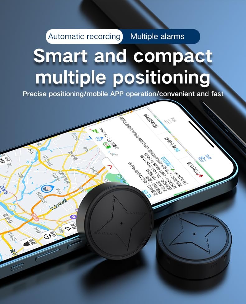 GPS Strong Magnetic Car Vehicle Tracking Anti-Lost Tracker, Multi-Function GPS Mini Locator, Monitoring, Automatic Recording/Voice Activated Callback with App, for Vehicles - Image 5