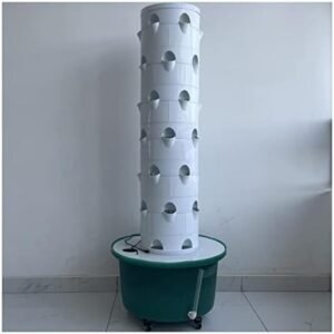 Hydroponics Growing System Greenhouse Vertical Hydroponics Grow Kit Round Type Aeroponic System Tower Garden Planting Lettuce Strawberry Home Kitchen Indoor Garden