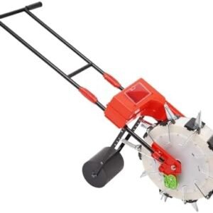 Hand-Push Roller Seeder Corn Cotton Fertilizer Applicator Manual Soybean Peanut Planter Multi-Function Hand-Push Spreader-Walking Type Seeding Tool US (6 Nozzles)