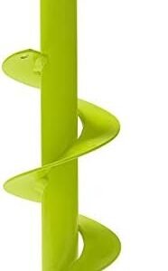 XtremepowerUS Garden Plant Flower Bulb Auger 3.5” x 12” Inch Rapid Planter Post or Umbrella Hole Digger for 3/8” Hex Drive Drill, Lime Green