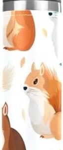 Sports Water Bottle Unique Design Gym Bottle Stainless Workout Water Bottle Thermal Bottle for Sports Squirrels in the jungle