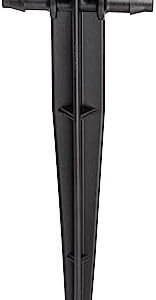 Rain Bird ILD10STKX Drip Irrigation In-Line Dripper/Emitter on Stake with Adjustable Flow and On/Off, 1 Gallon Per Hour, 4-Pack,Black