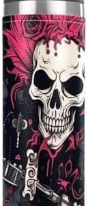 Insulated Mug with Dark Punk Stainless Steel Water Bottle for Sports and Travel, Premium Thermal Travel Coffee Mug