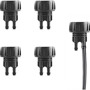 1/4 Inch Drip Irrigation Tubing to 3/4 Inch Garden Faucet Adapter 4PCS Water Drip Hose Adapter Connectors and Fittings with Washers