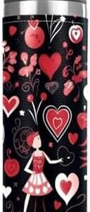 Kids Water Bottle For School Creative Water Cup Steel Travel Mug Screw Lid Metal Women Valentine Love