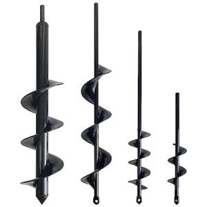 Sutekus Auger Drill Bit for Planting Heavy Duty Garden Auger Spiral Drill Bit Easy Bulb Auger Planter Tool for Bedding Digging Plants Flowers