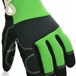 Thin Work Gloves for Men Women, Synthetic Leather Working Gloves for Construction Outdoor, Firm Grip, Touch Screen