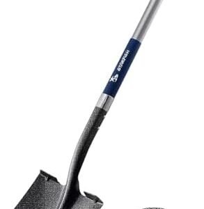 MUJO Gardening Shovel,Spade Shovel with Cushioned D Handle, Shovels for Digging with Heavy Duty Carbon Steel Head Construction,Heavy Duty Shovel for Hard Rocky Soils 41", Serrated Blades Design