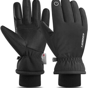 anqier Winter Gloves -30℉ Waterproof Windproof Thermal Touchscreen Gloves for Ski Hiking Running Men and Women