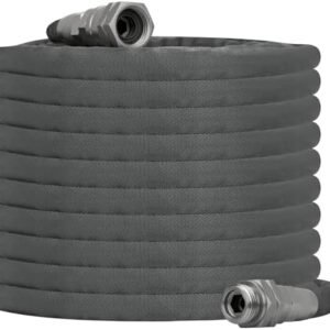 TheFitLife Flexible Garden Hose 50FT - Non Expandable Water Hose with Swivel Metal Fittings, Lightweight and Easy Storage - Heavy Duty Leak-Proof, Kink-Free Hose for RV, Outdoor, Car Wash, Yard, Lawn