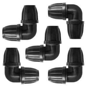 CARPATHEN Drip Irrigation Elbow Fittings 5/16-5 Pcs Drip Irrigation Connectors for Drip Irrigation Tubing (.42" OD x .30" ID) - Irrigation Parts for Drip Irrigation System