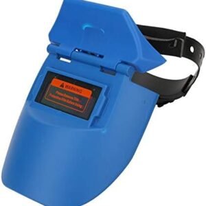 Welding Helmets Solar Auto Darkening Photoelectric Welding Mask Welder Face Shield Half Helmet Personal Protective Equipment Accessories (Black) (Blue)