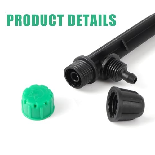50Pcs 6.5" Drip Irrigation Emitters with Stake for 1/4" Drip Irrigation Tubing Easy Install Adjustable 360 Degree Water Flow Drippers with Lock Barbed for Garden Patio Lawn(50Pcs Drippers) - Image 3