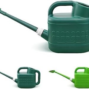2 Gallon Watering Can for Outdoor Plants with Removable Long Spout and Stainless Steel Sprinkler Head, Large Plastic Watering Can for Garden Flowers Plants