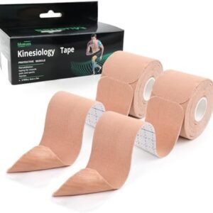 MUEUSS Kinesiology Tape Elastic Cotton Athletic Tape Precut Strips,Waterproof Tape for Joints Support Protects Muscles,Knees,Shoulders Plantar Fasciitis Pain Relief,Pregnancy Tape Belly Support