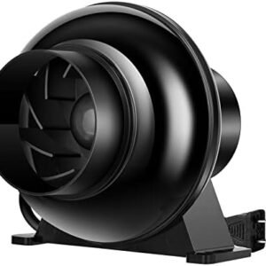VIVOSUN D4 4 Inch 195 CFM Inline Duct Ventilation Fan HVAC Vent Blower for Hydroponics Grow Tent