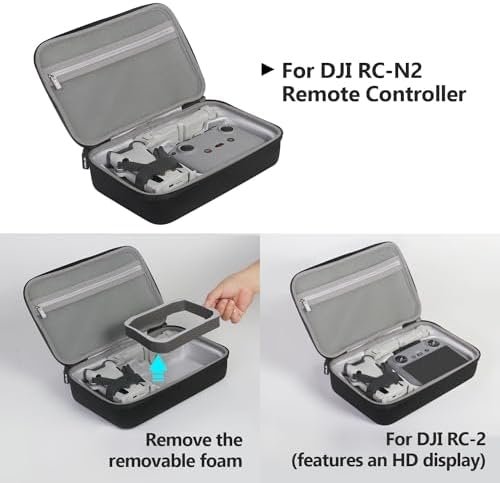 JSVER Carrying Case for DJI Mini 4 Pro EVA Hard Shell Protective Case for DJI Mini 4 Pro/Mini 3/Mini 3 Pro Travel Bag for Mini 4 Pro Fly More Combo Accessories Drone Case (DJI RC-2/RC-N2 Controller) - Image 2