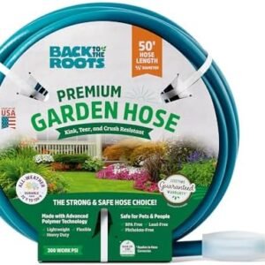 Back to the Roots Kink Resistant, BPA-Free Garden Hose, 50ft